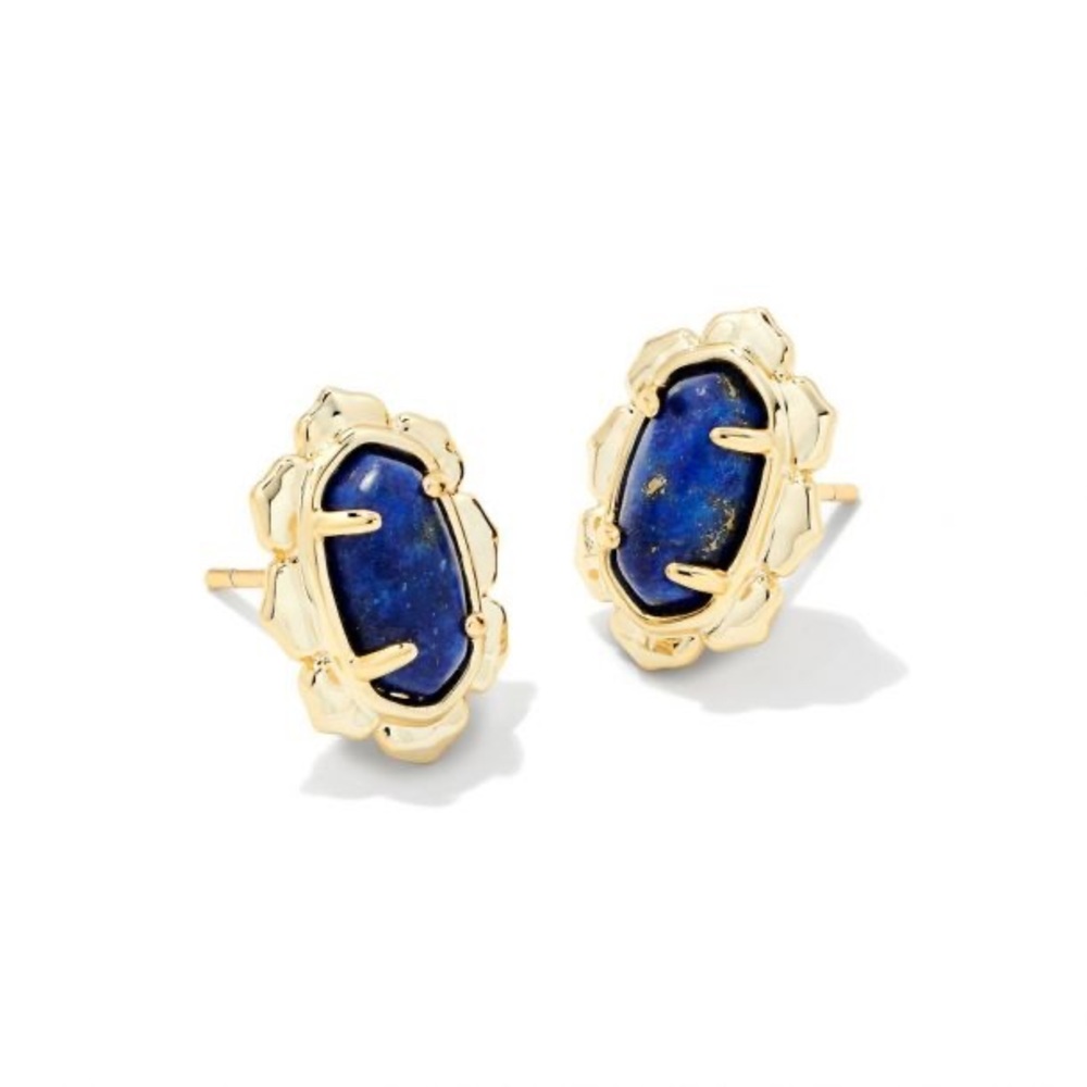 Kendra Scott Gold and Blue Earrings